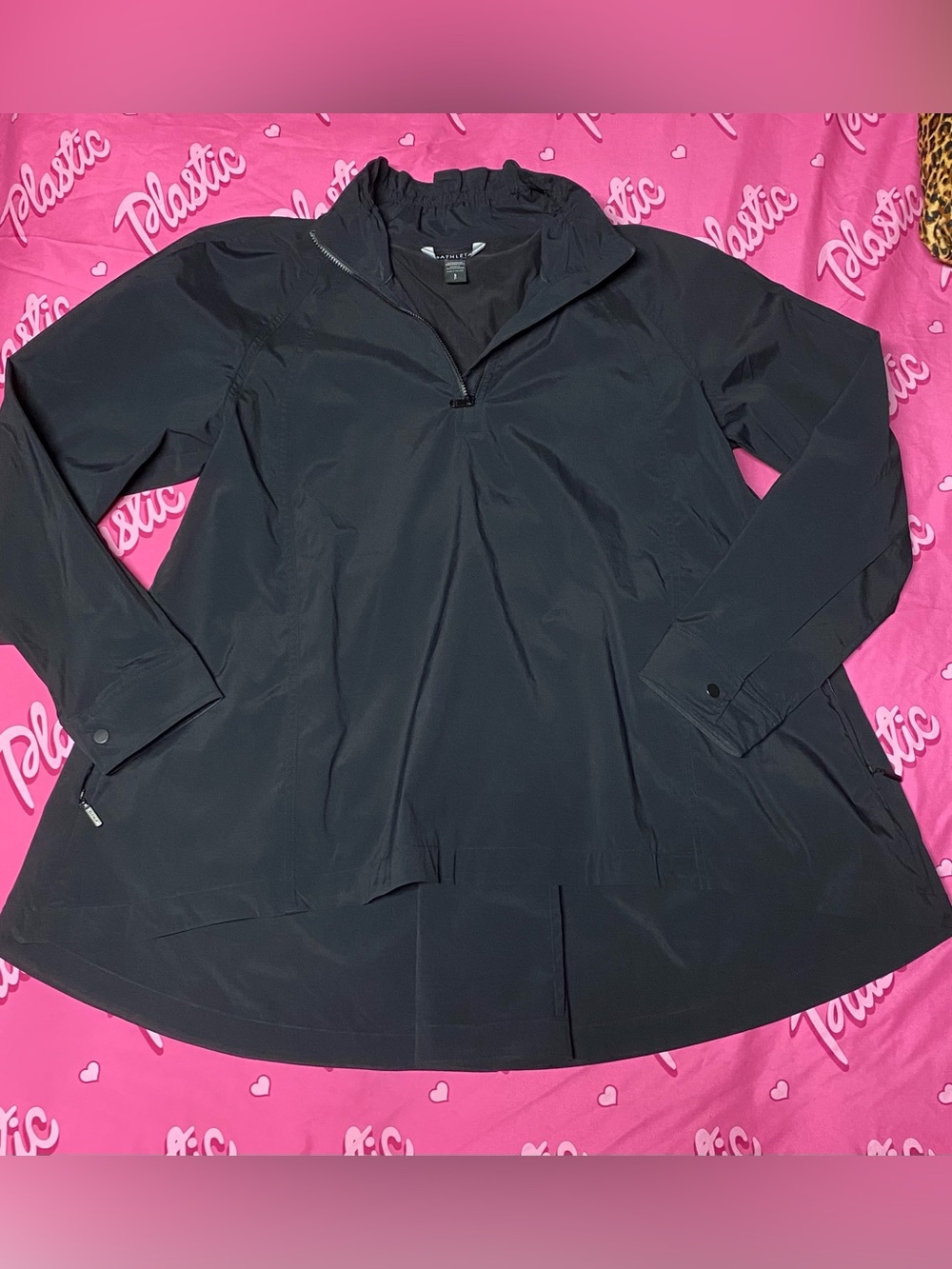 Athleta Advantage Poplin Top Pull Over Zip Mesh Athletic Gym Fitness Jacket